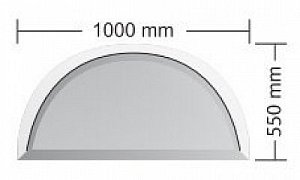 Podkladové sklo Lisabon 550 x 1000 x 6 mm PS-LIS-6 